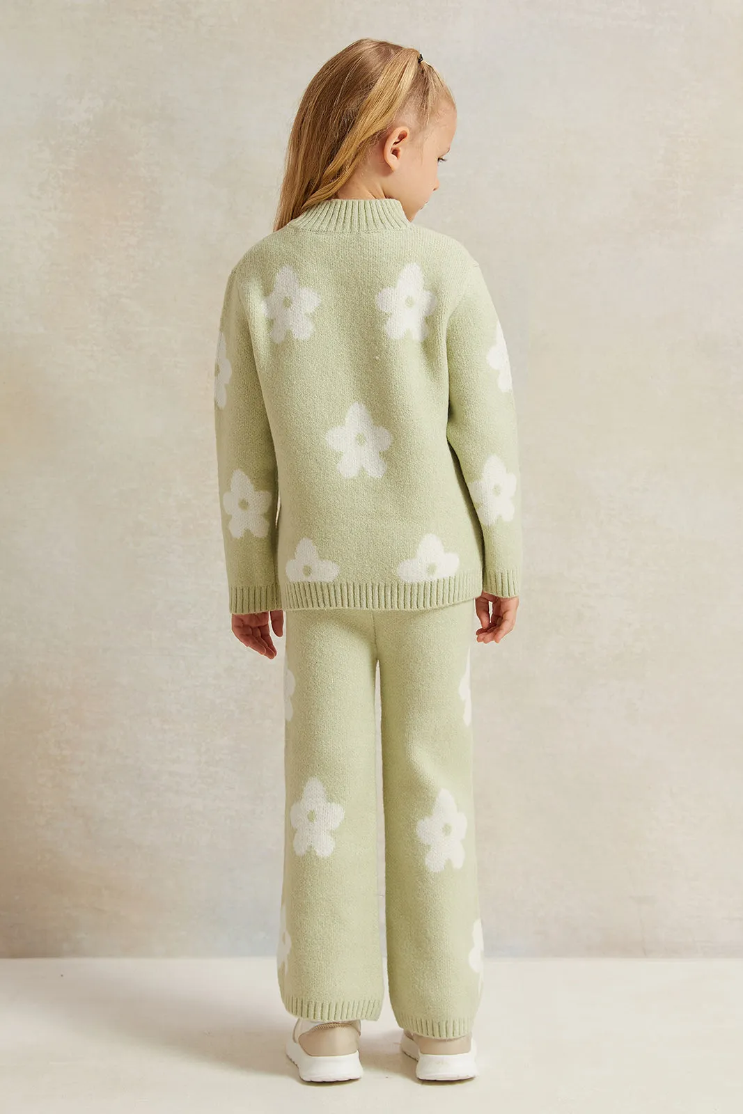 Girls Green knitted Set (2 Piece)