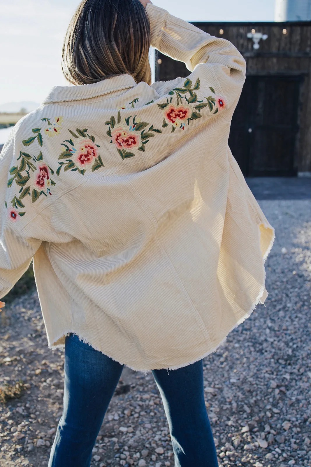 Heather Corduroy Shacket - FINAL SALE