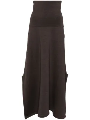 high-rise A-line skirt