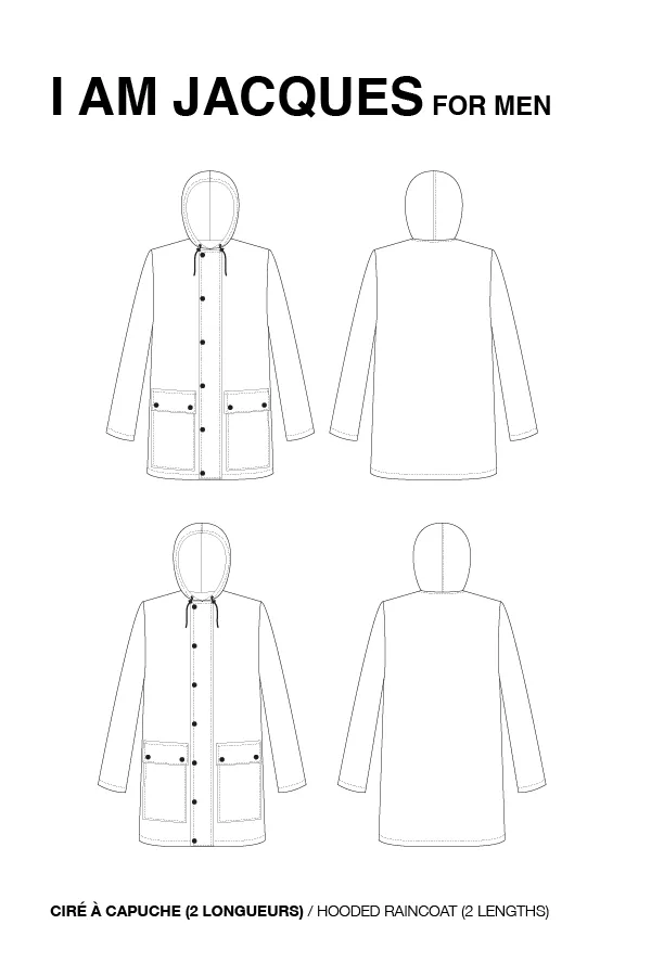 I am JACQUES (Mens) - Classic Raincoat Pattern -  I AM PATTERNS