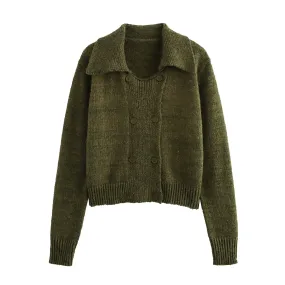 Ivy Double-Breasted Knit Cardigan