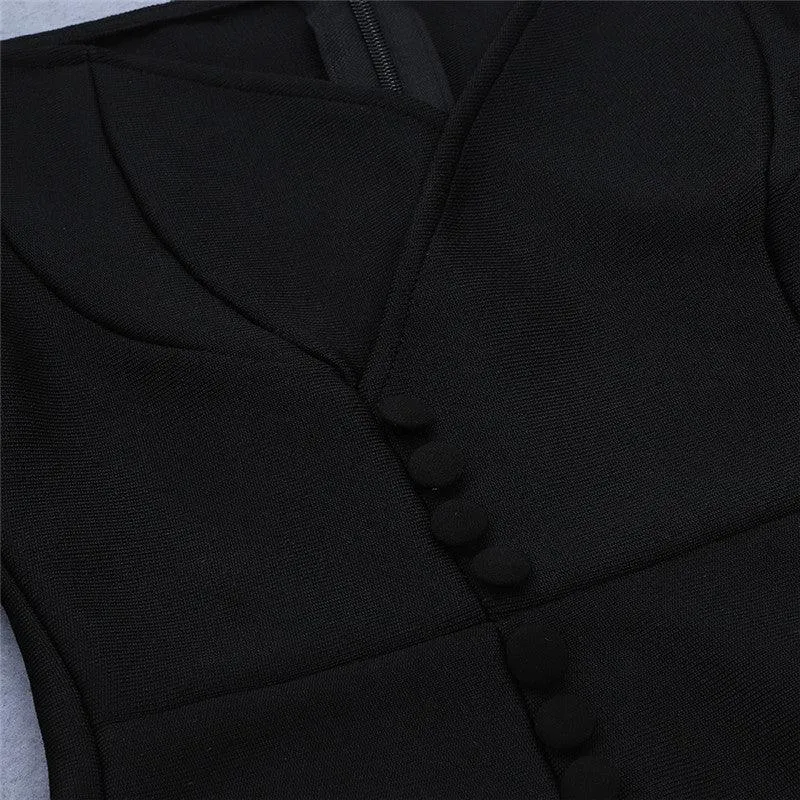 KittenAlarm - Arianna Off Shoulder High Slit Solid Dress