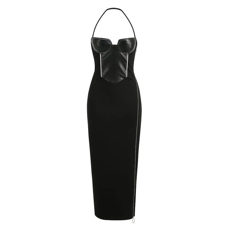 KittenAlarm - Calissa Halter Neck Underwire Maxi Dress
