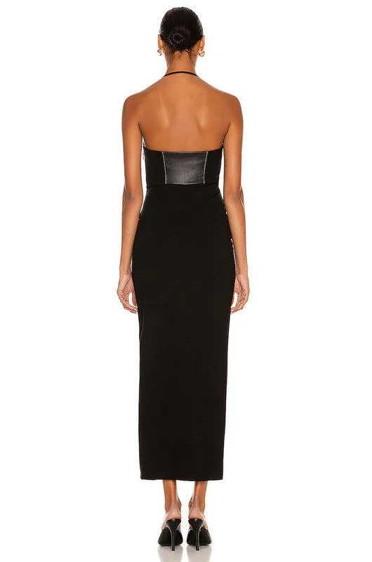 KittenAlarm - Calissa Halter Neck Underwire Maxi Dress