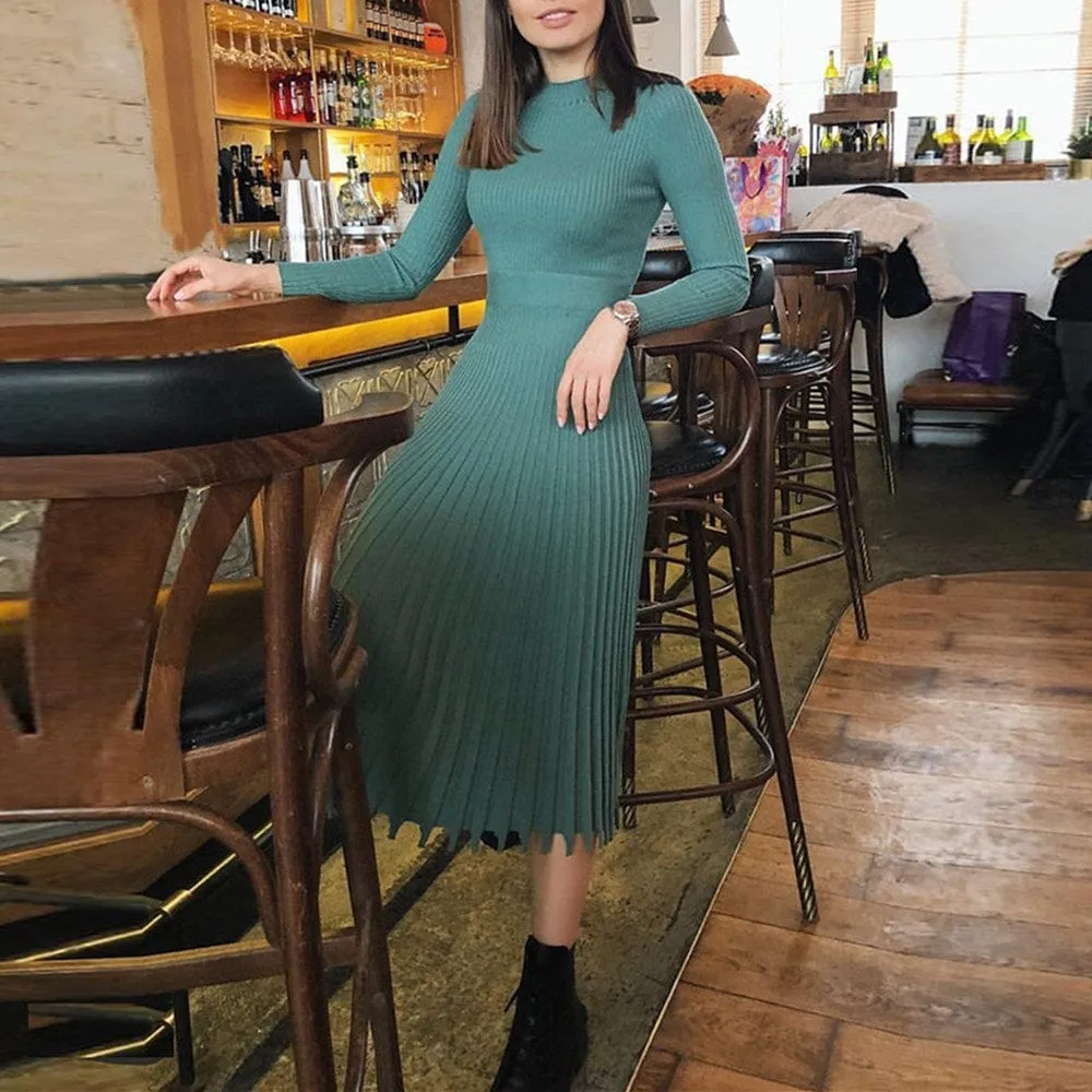 Knitted Long Autumn Slim Dress