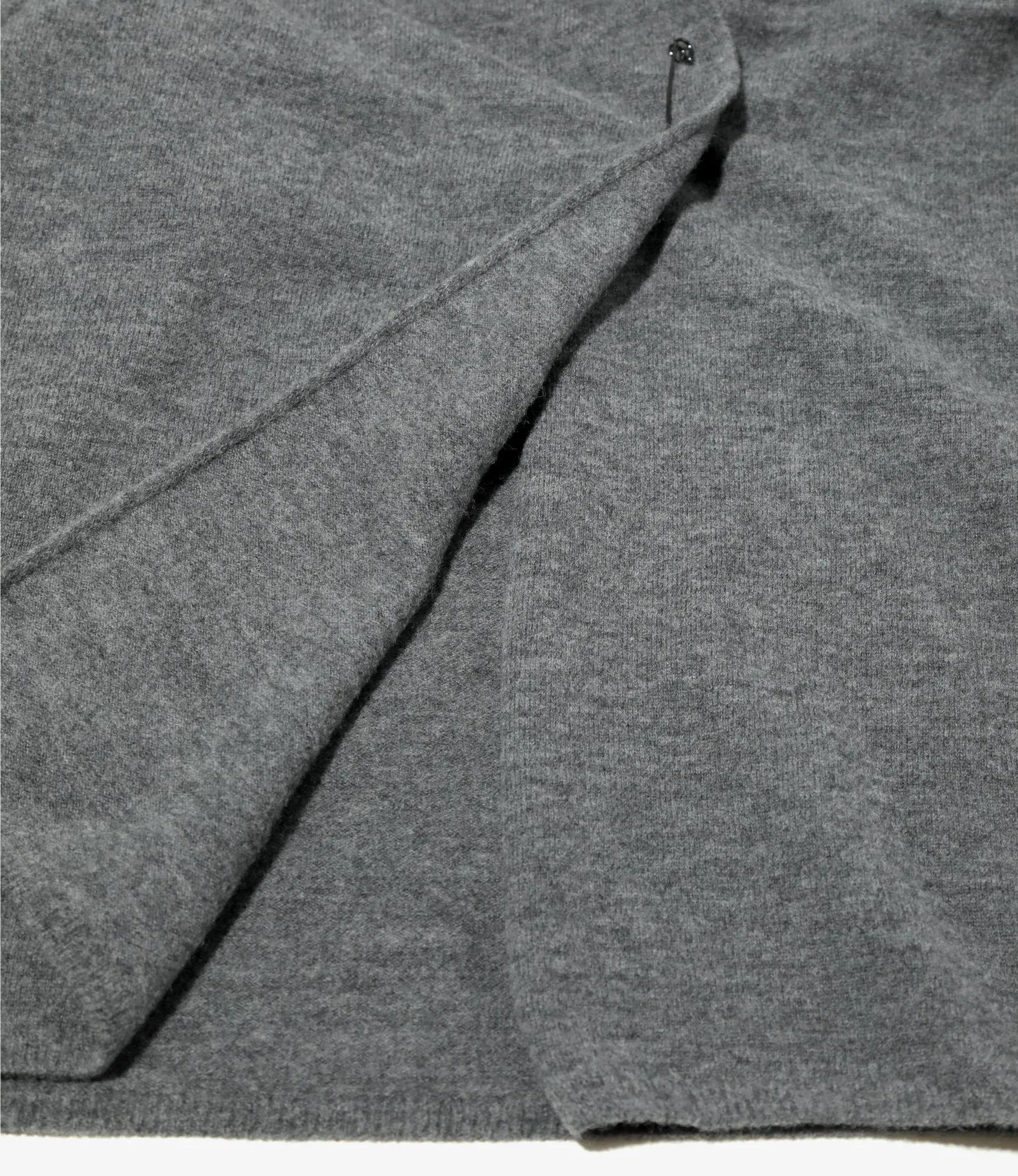 Knot Cardigan – Heather Grey Boiled Wool