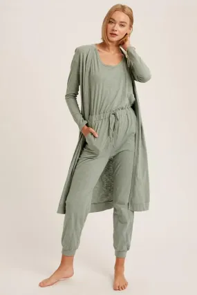 Lounge Time Cardi in Green