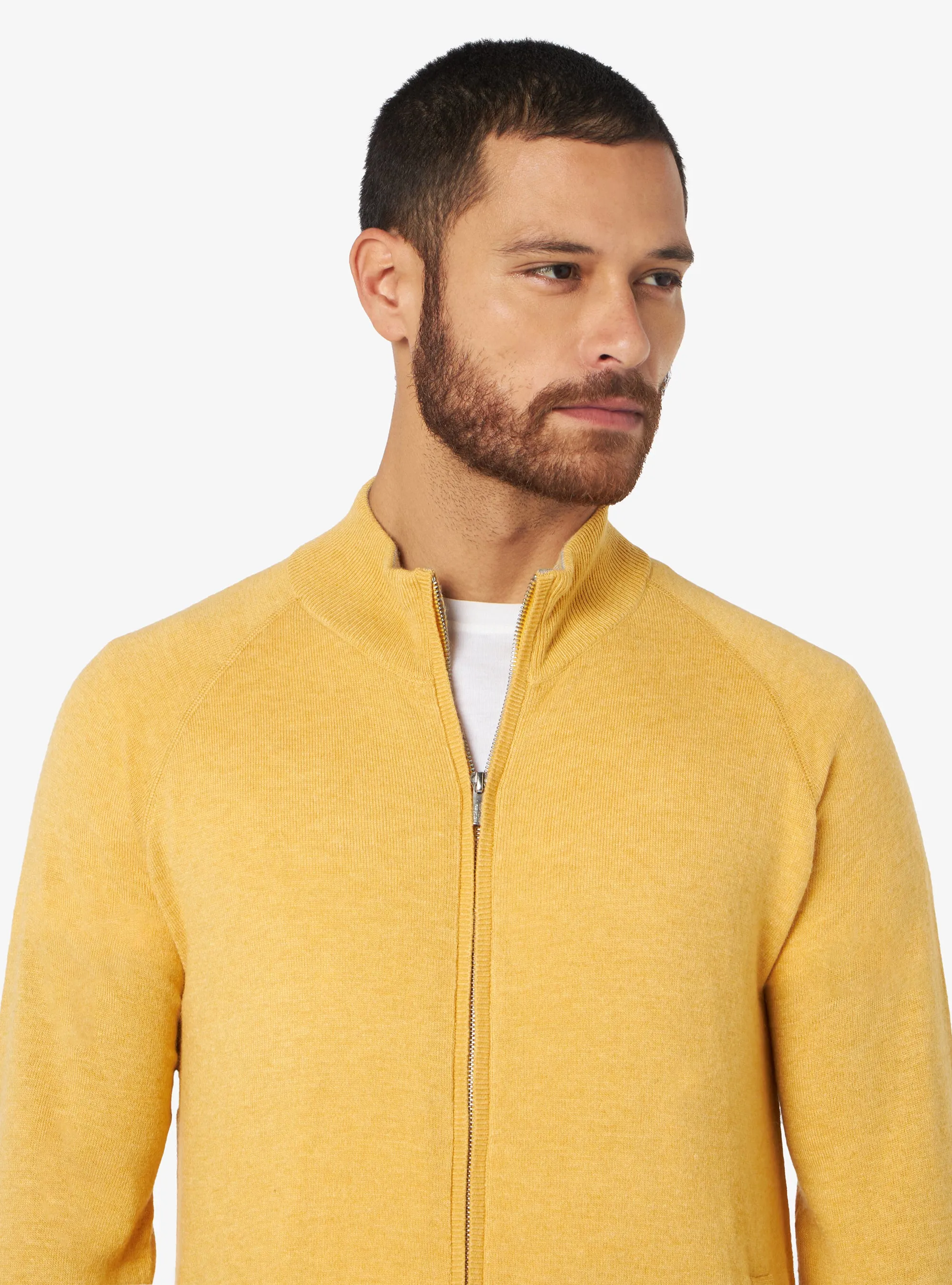 Maglia in lana cashmere con chiusura in zip intera - Colton