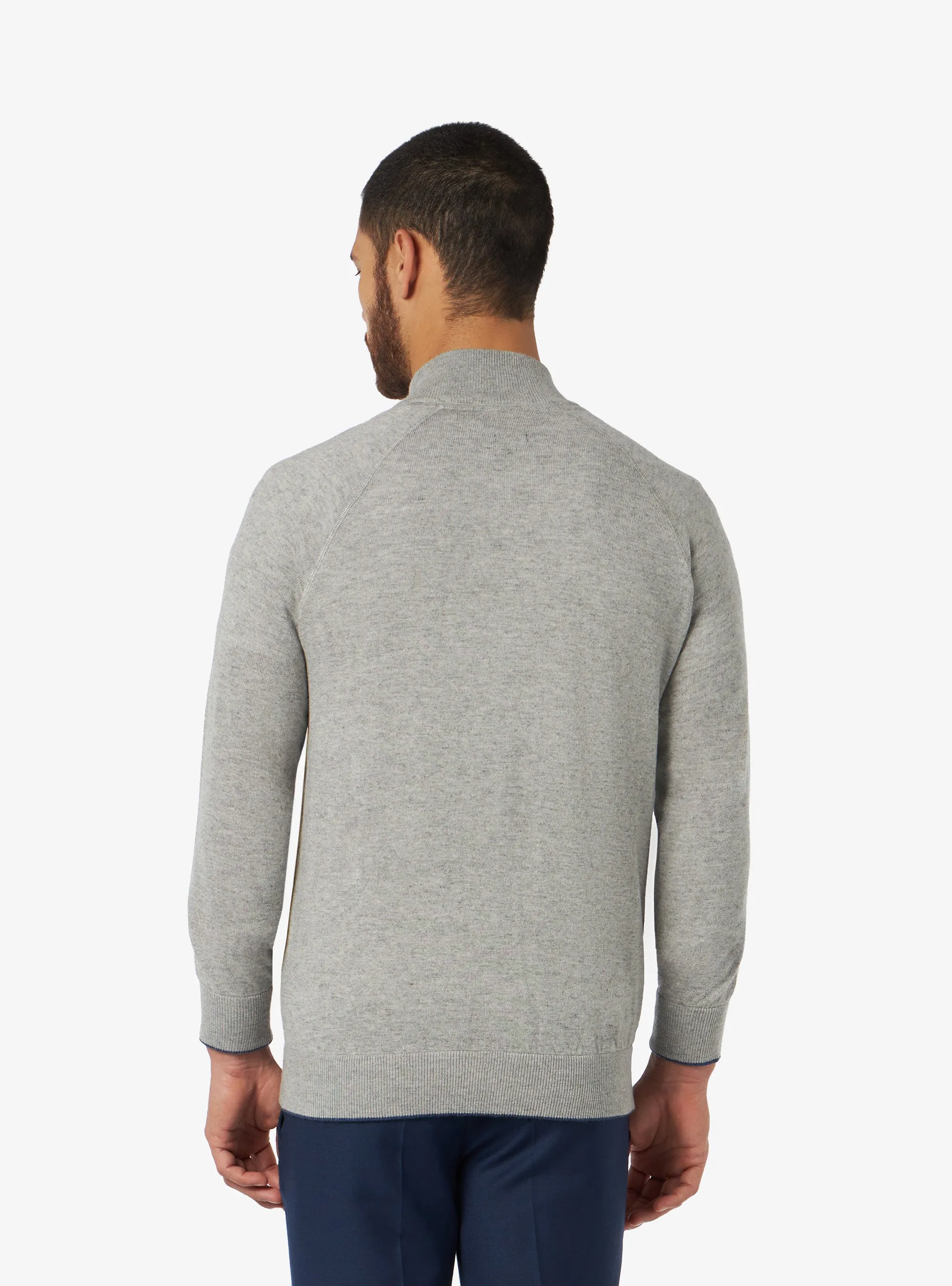 Maglia in lana cashmere con chiusura in zip intera - Colton