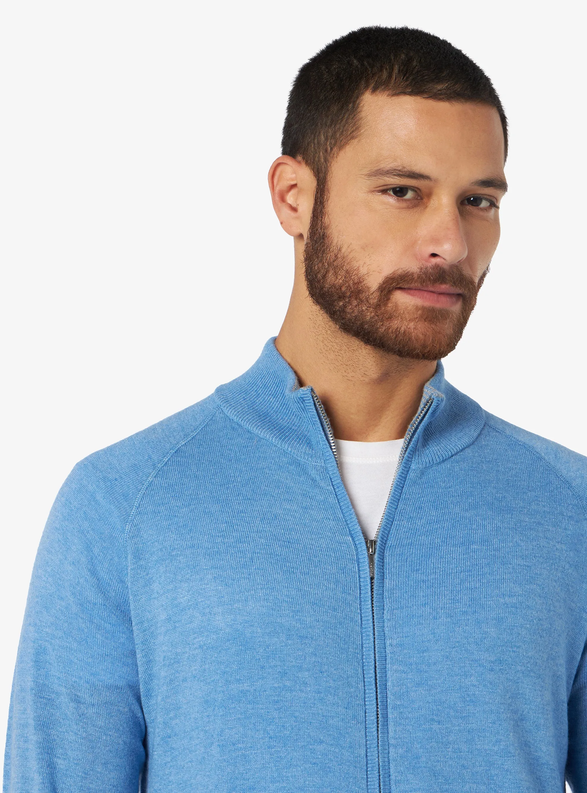 Maglia in lana cashmere con chiusura in zip intera - Colton