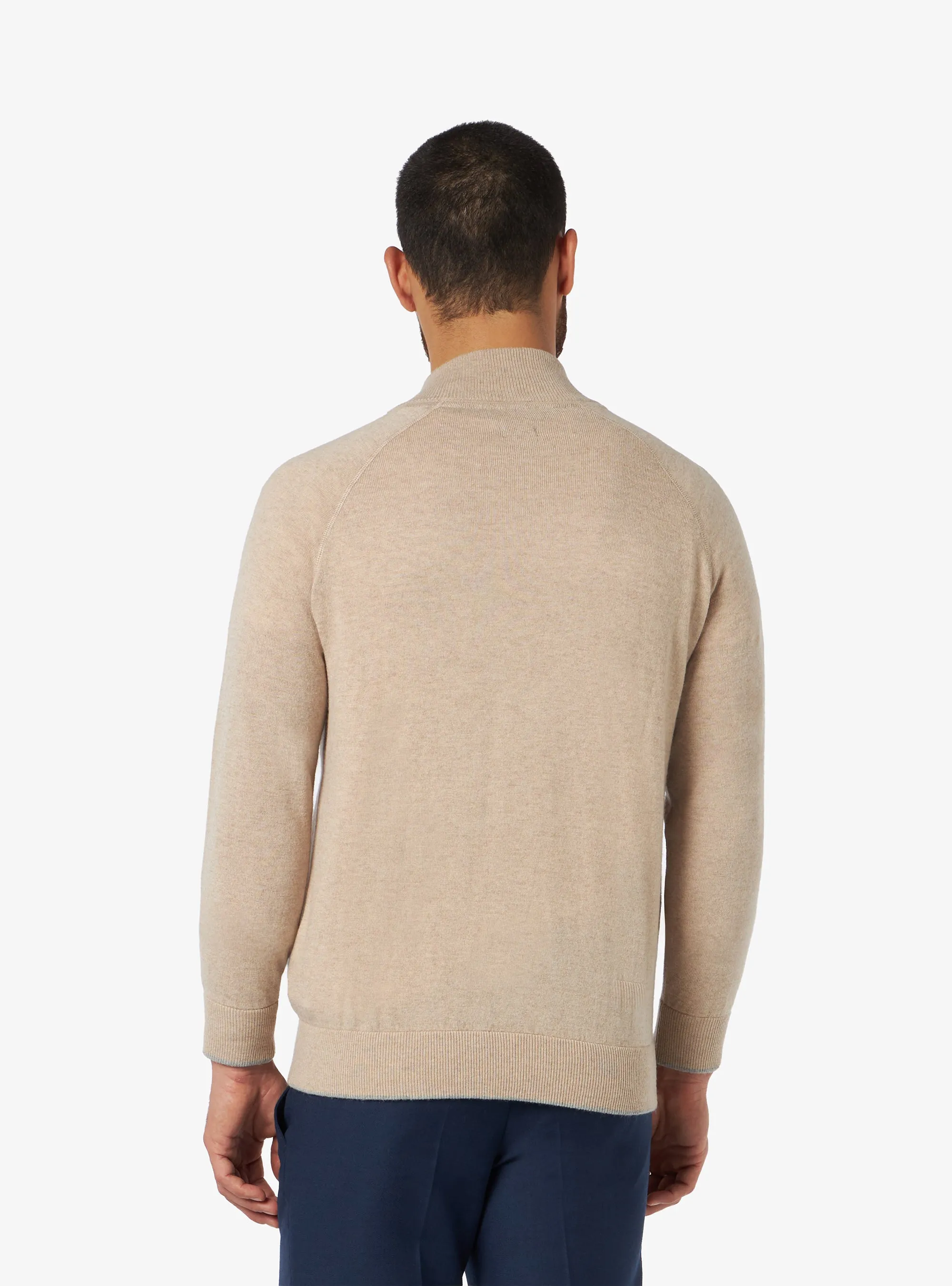 Maglia in lana cashmere con chiusura in zip intera - Colton
