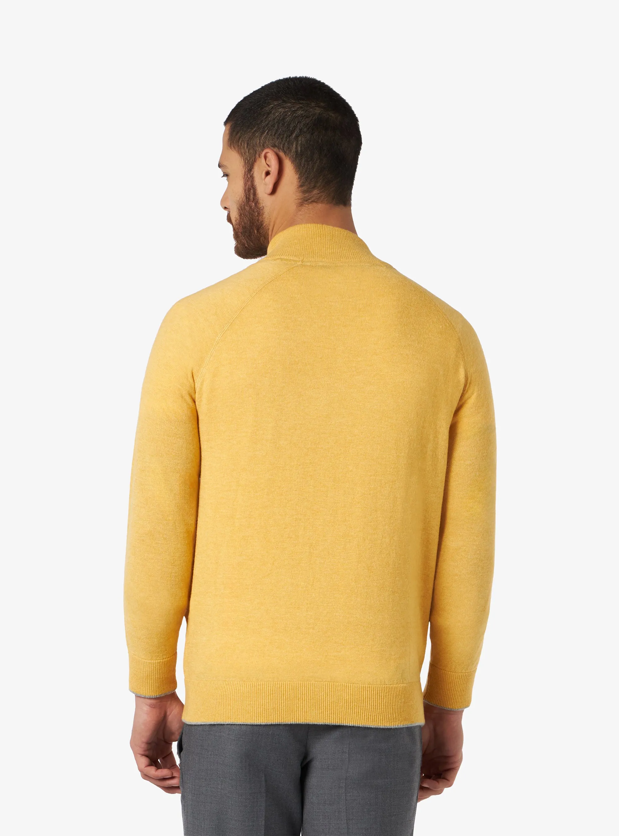 Maglia in lana cashmere con chiusura in zip intera - Colton