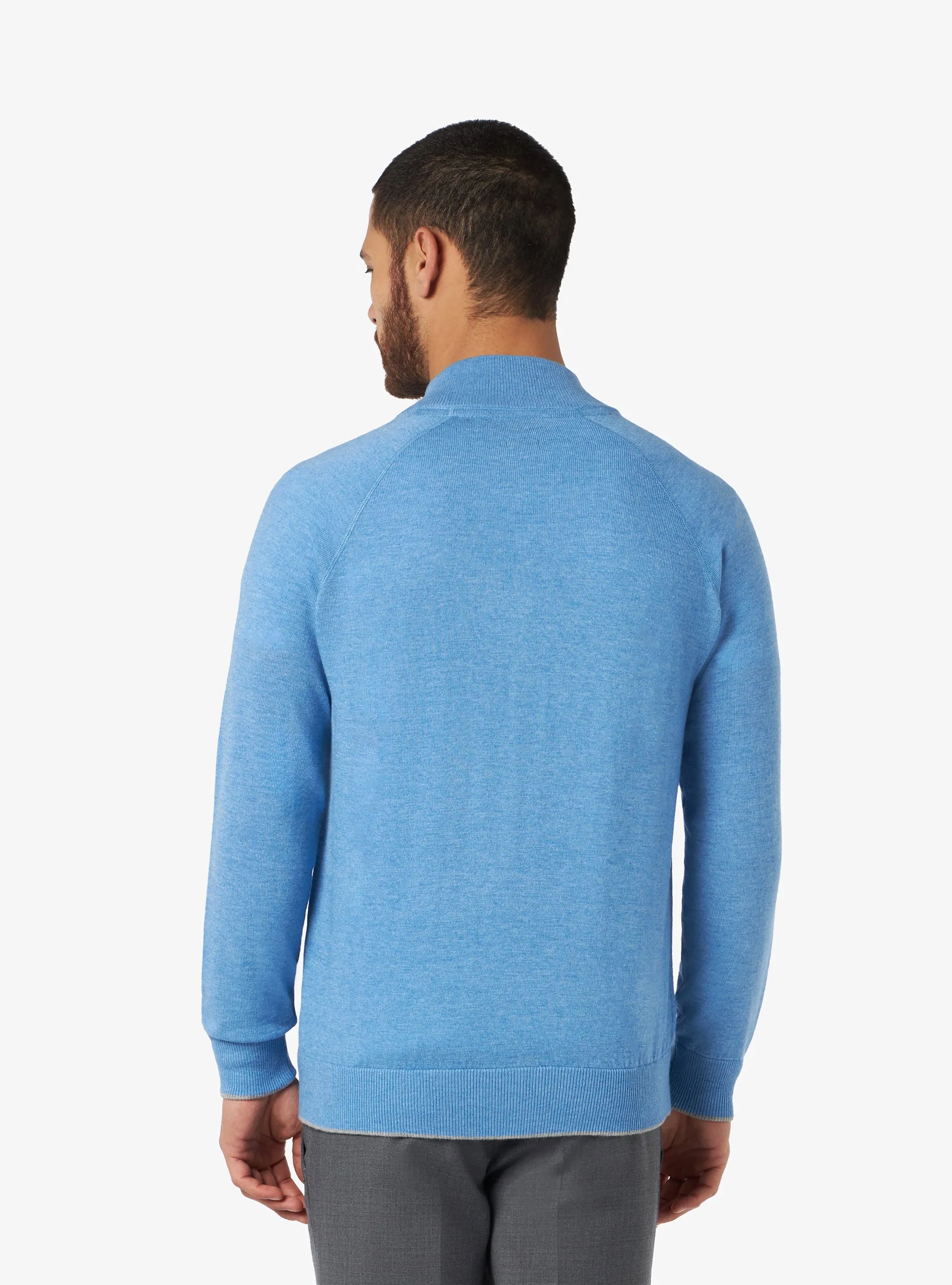 Maglia in lana cashmere con chiusura in zip intera - Colton