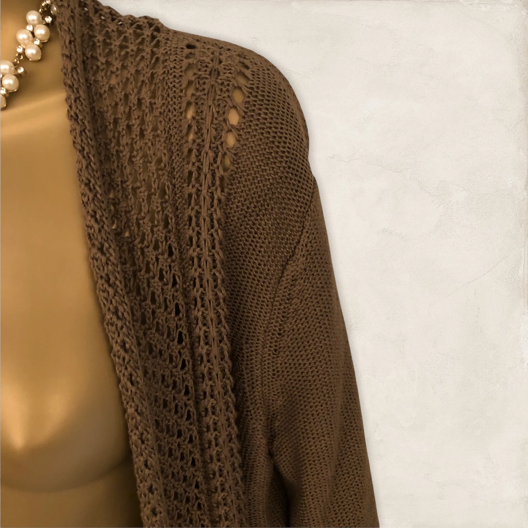 Marie Mero Olive Green Long Sleeve Cotton Cardigan UK 14 US10 EU 42 BNWT RRP £129.95