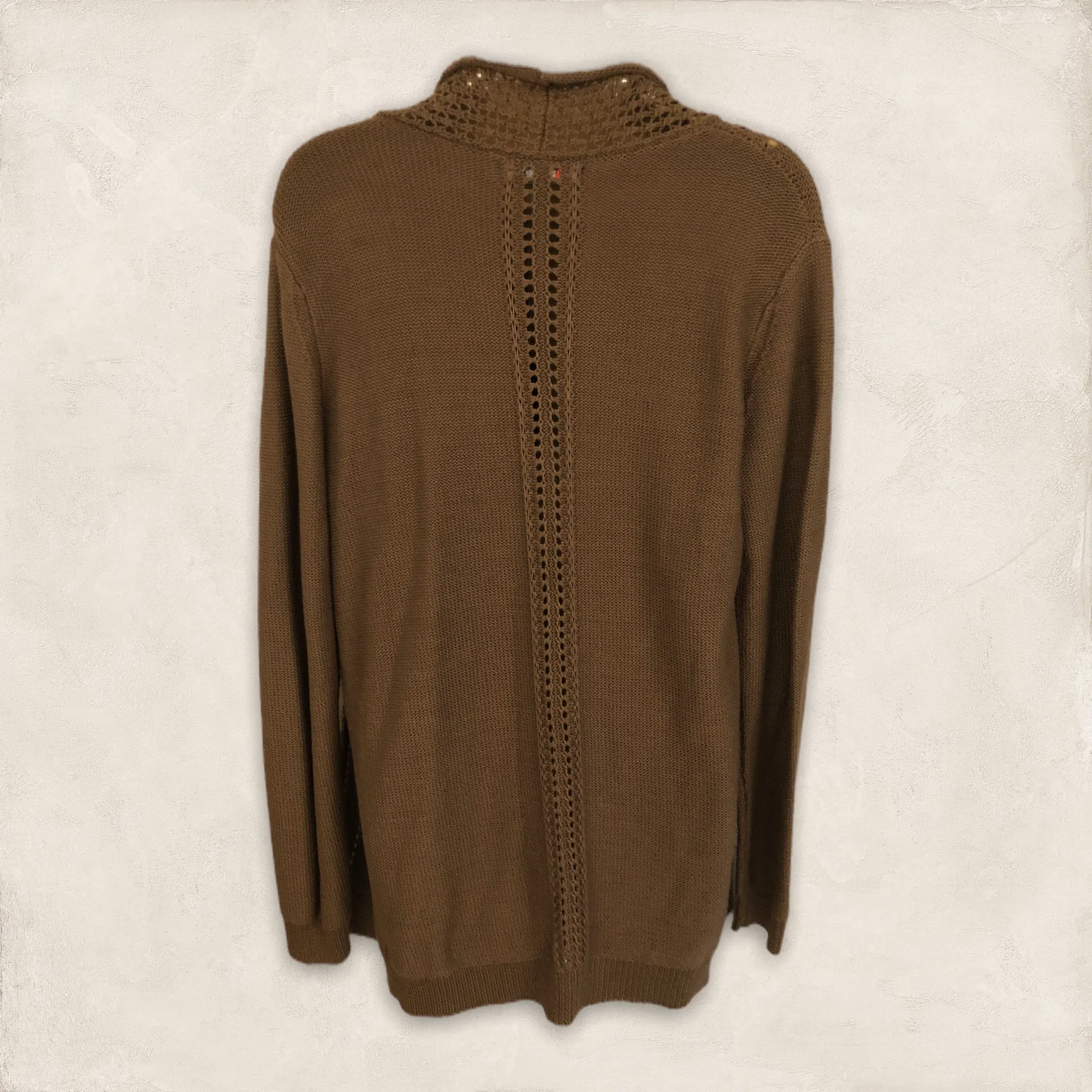 Marie Mero Olive Green Long Sleeve Cotton Cardigan UK 14 US10 EU 42 BNWT RRP £129.95