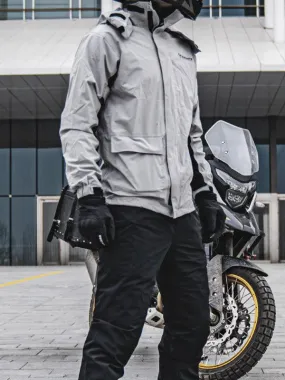 Men's Motorcycle Raincoat Long Sleeve Tracksuit Set