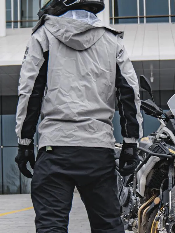 Men's Motorcycle Raincoat Long Sleeve Tracksuit Set