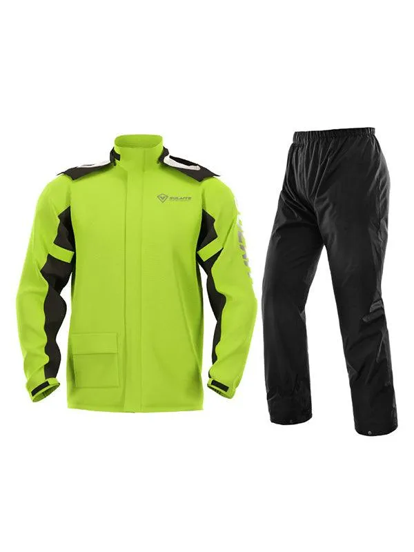 Men's Motorcycle Raincoat Long Sleeve Tracksuit Set