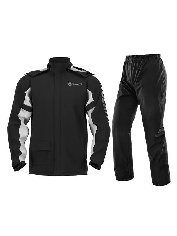 Men's Motorcycle Raincoat Long Sleeve Tracksuit Set