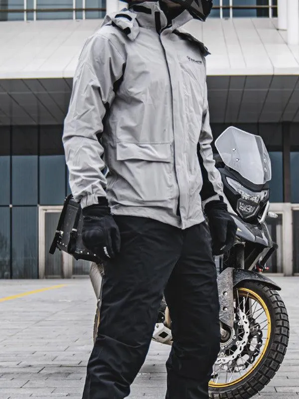 Men's Motorcycle Raincoat Long Sleeve Tracksuit Set