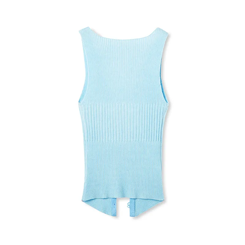 Midsummer Night Wool Knit Vest Top
