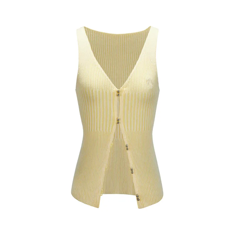 Midsummer Night Wool Knit Vest Top