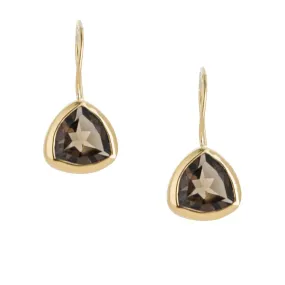 Mila Smokey Quartz Earrings, Gold Vermeil