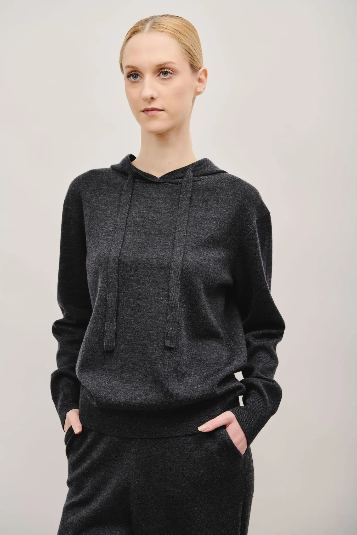 NELLO wool hoodie sweatshirt (Grey)