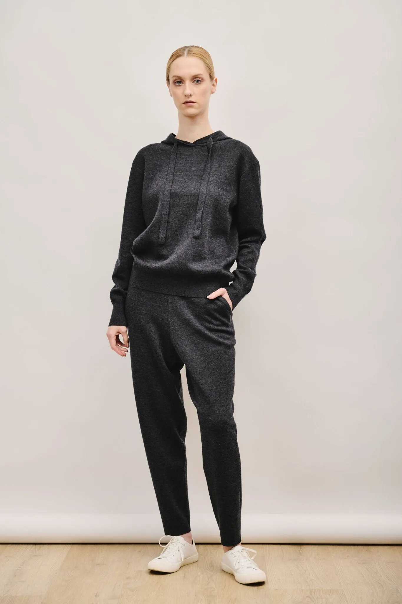 NELLO wool hoodie sweatshirt (Grey)
