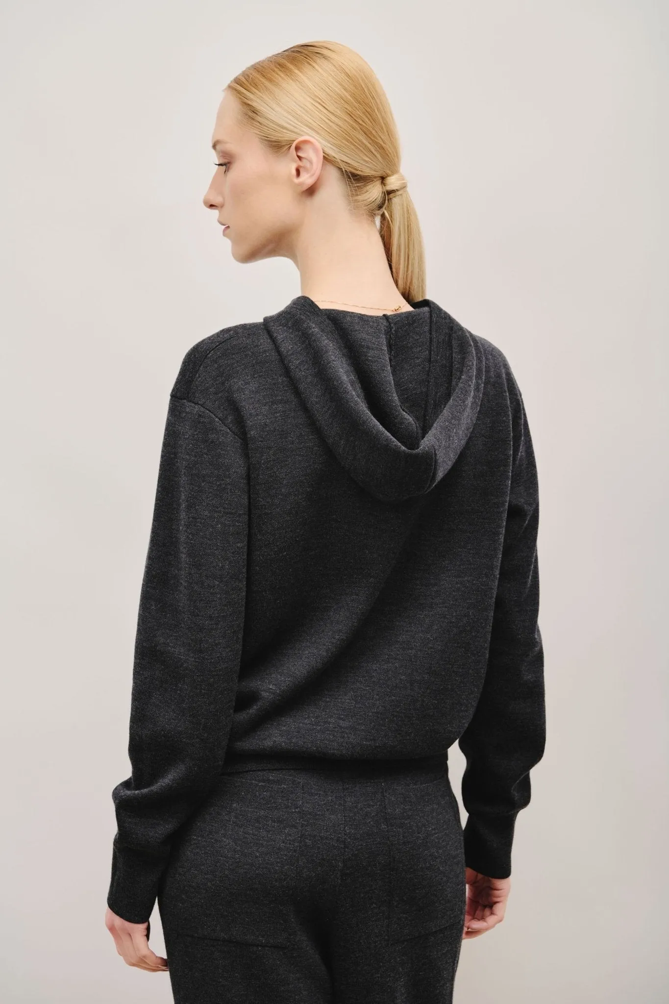 NELLO wool hoodie sweatshirt (Grey)