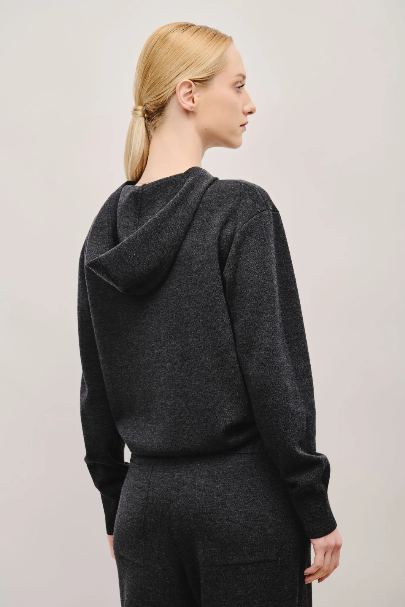 NELLO wool hoodie sweatshirt (Grey)