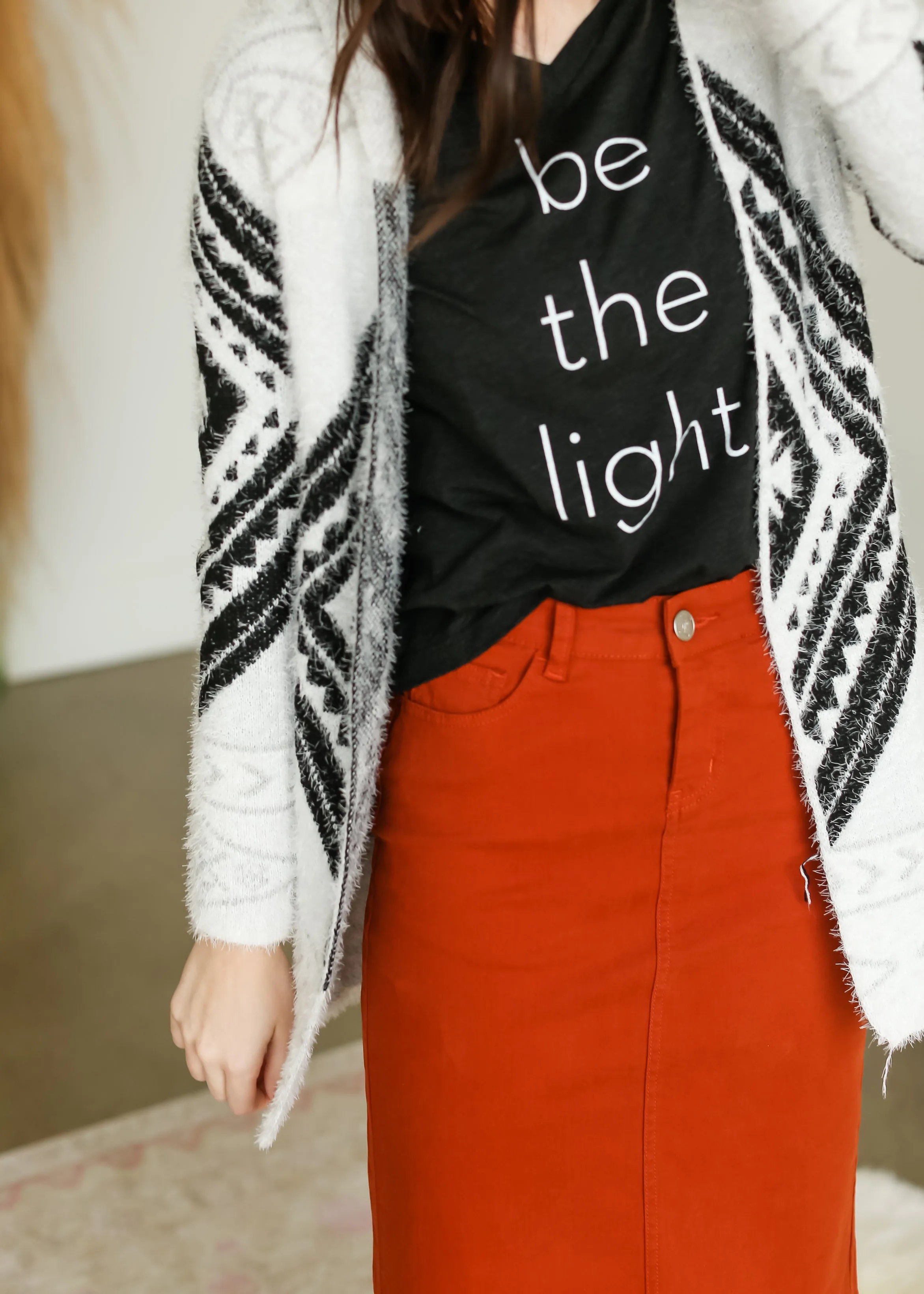 Open Front Aztec Cardigan - FINAL SALE
