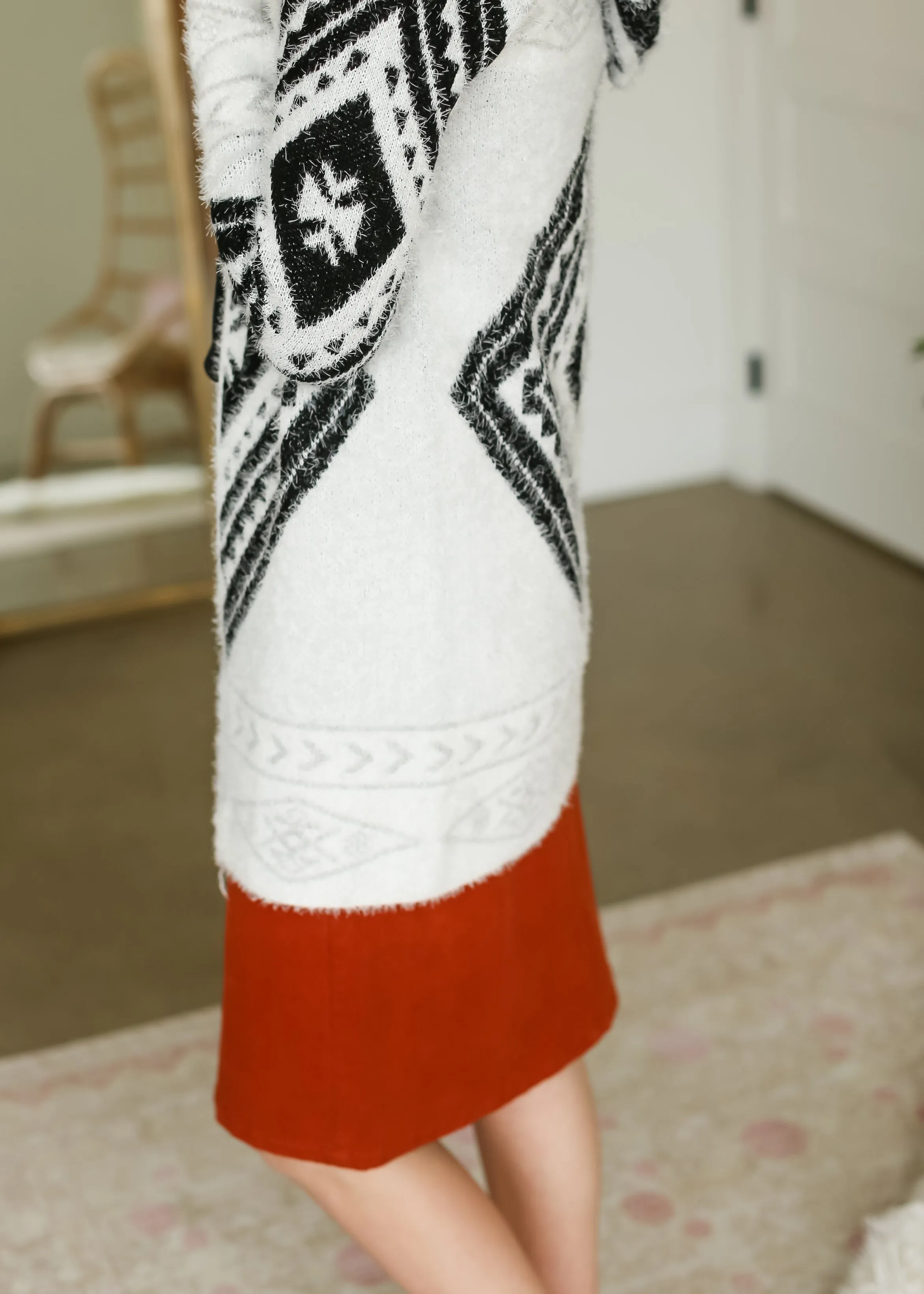Open Front Aztec Cardigan - FINAL SALE