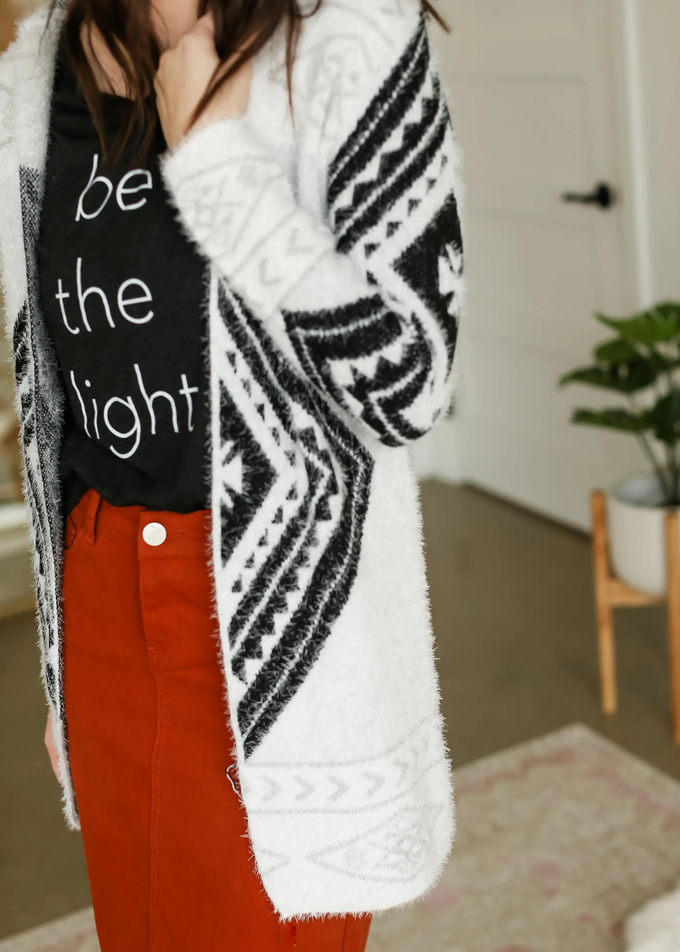 Open Front Aztec Cardigan - FINAL SALE