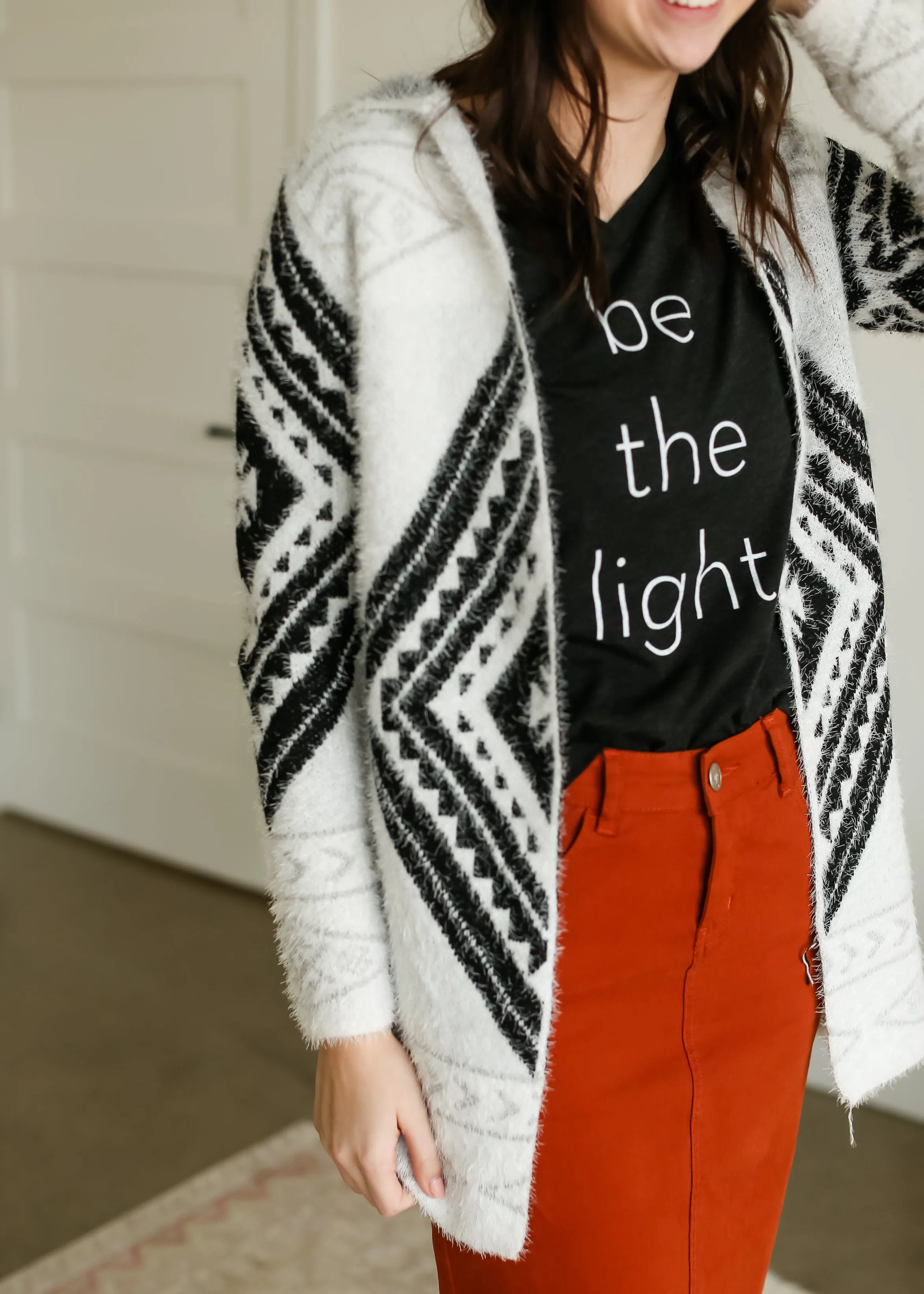 Open Front Aztec Cardigan - FINAL SALE