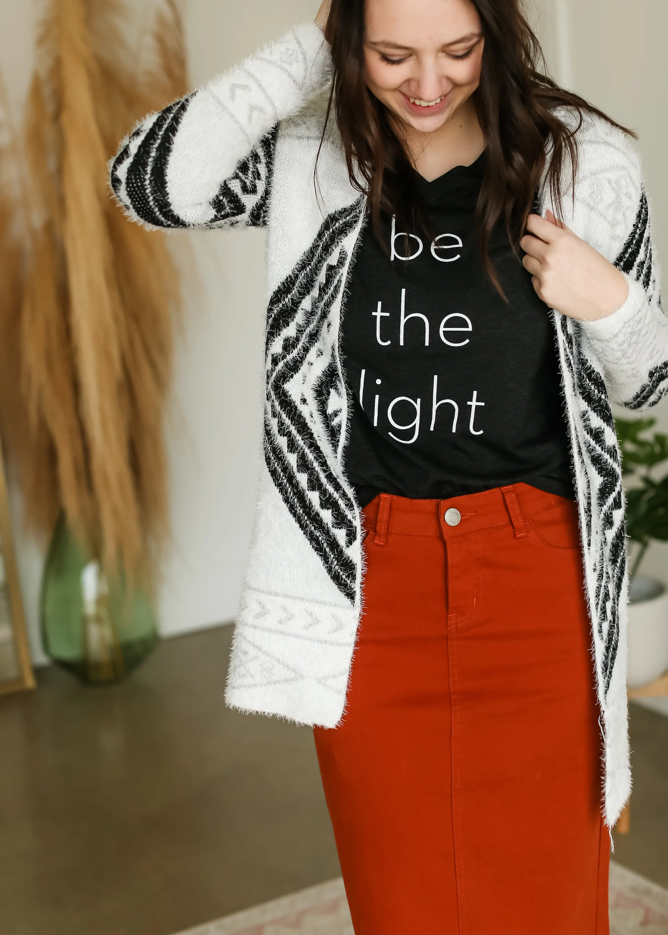 Open Front Aztec Cardigan - FINAL SALE