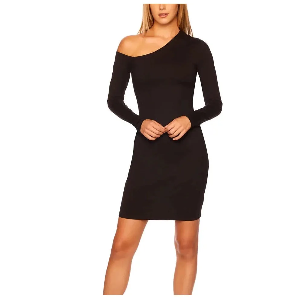 Open Shoulder Dress - Black.