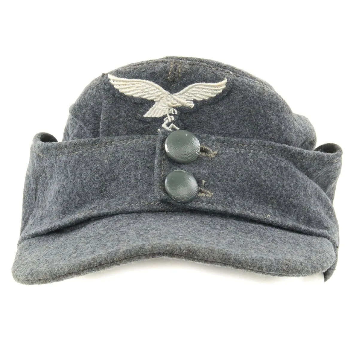 Original German WWII 1944 Luftwaffe M43 Einheitsmütze Wool Field Cap - Size 58