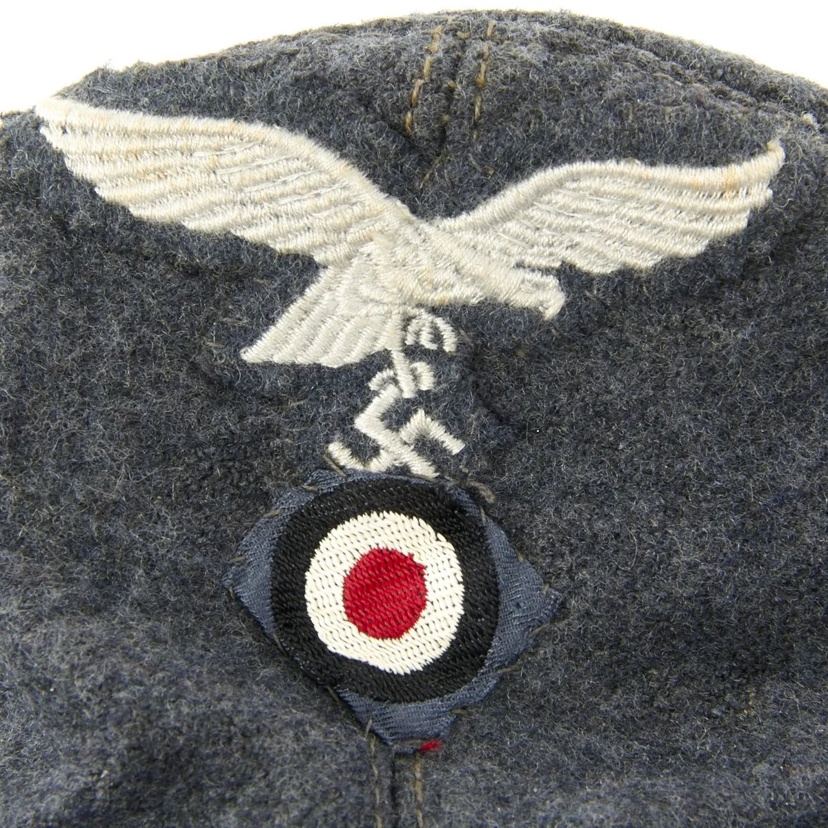 Original German WWII 1944 Luftwaffe M43 Einheitsmütze Wool Field Cap - Size 58