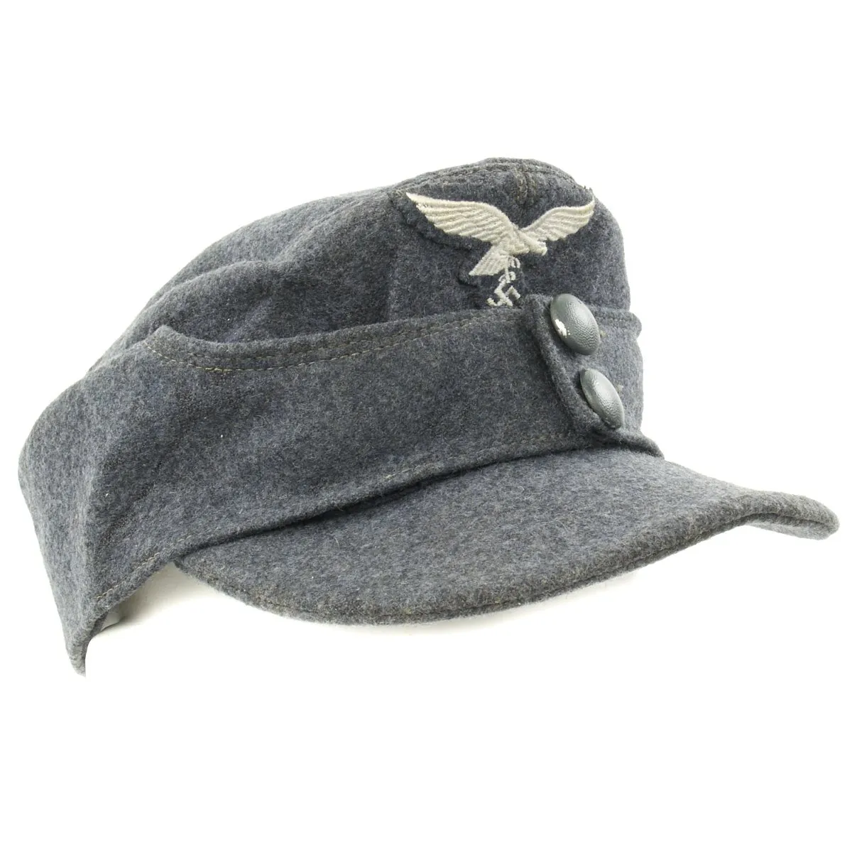 Original German WWII 1944 Luftwaffe M43 Einheitsmütze Wool Field Cap - Size 58