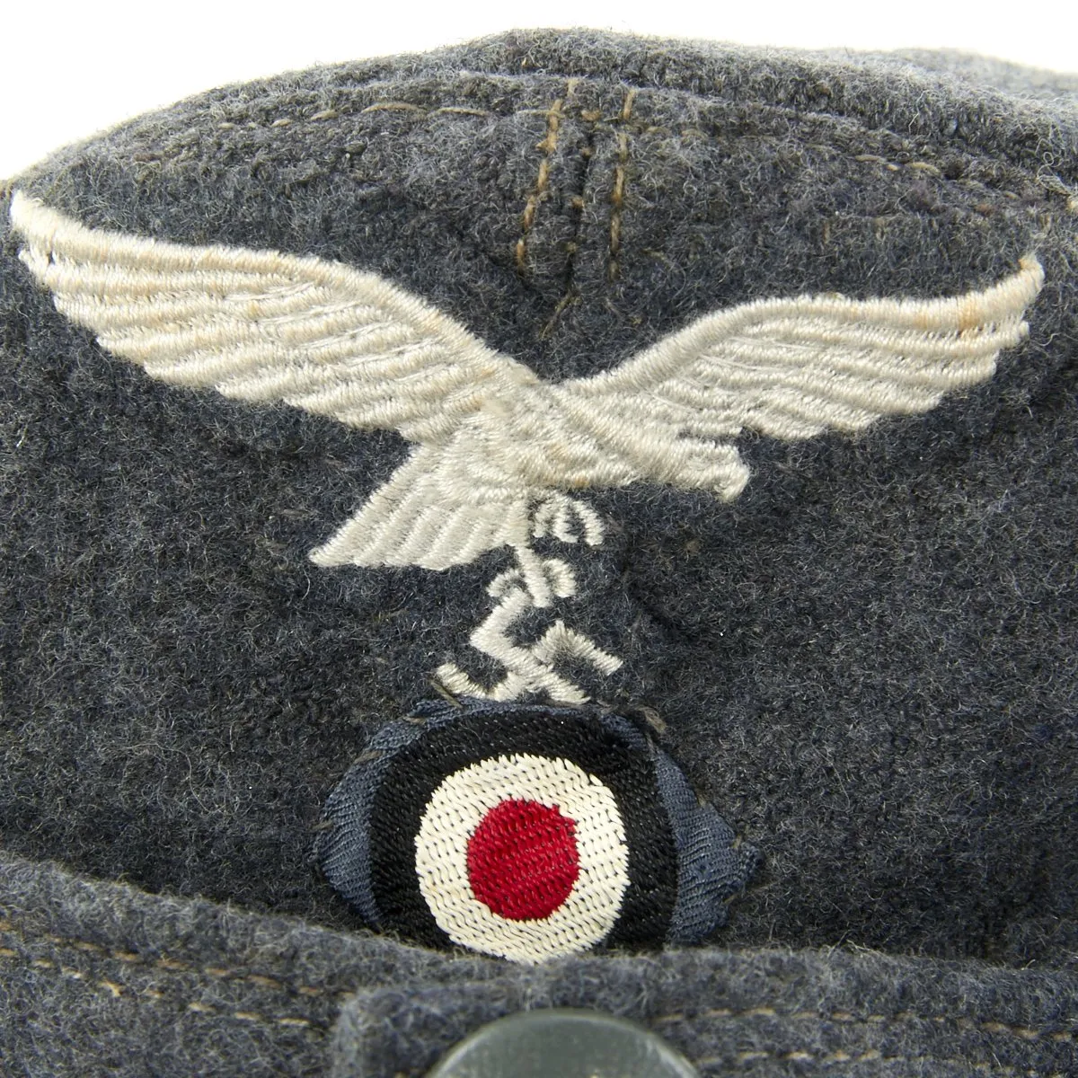 Original German WWII 1944 Luftwaffe M43 Einheitsmütze Wool Field Cap - Size 58