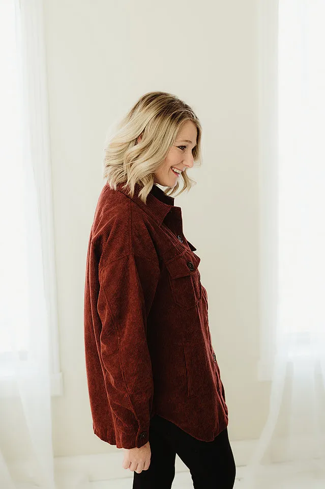 Oversized Cord Shacket