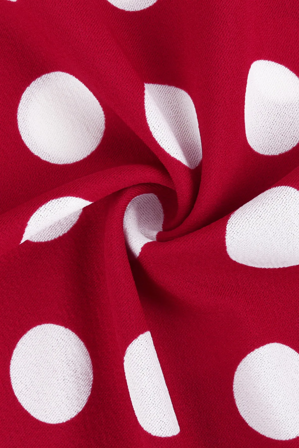 Polka Dot Pockets A-lined Lace-up Midi Skirt