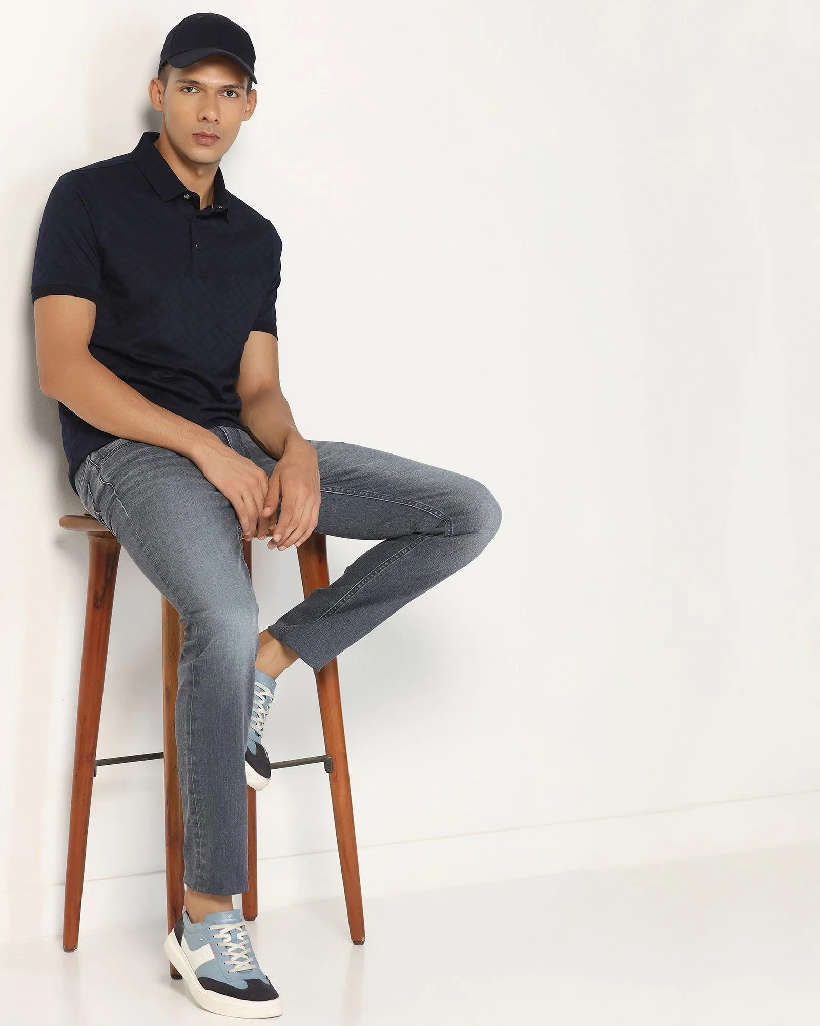 Polo Navy Structure T-Shirt - Hydra