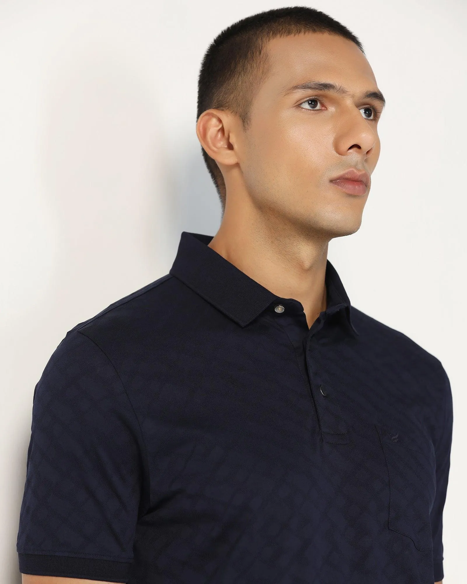 Polo Navy Structure T-Shirt - Hydra