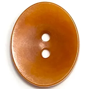 Pumpkin Oval 11/16" 2-Hole Button, Corozo / Tagua / Vegetable Ivory #SK-557
