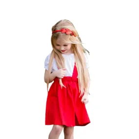 Red Girl’s Suspender Skirt