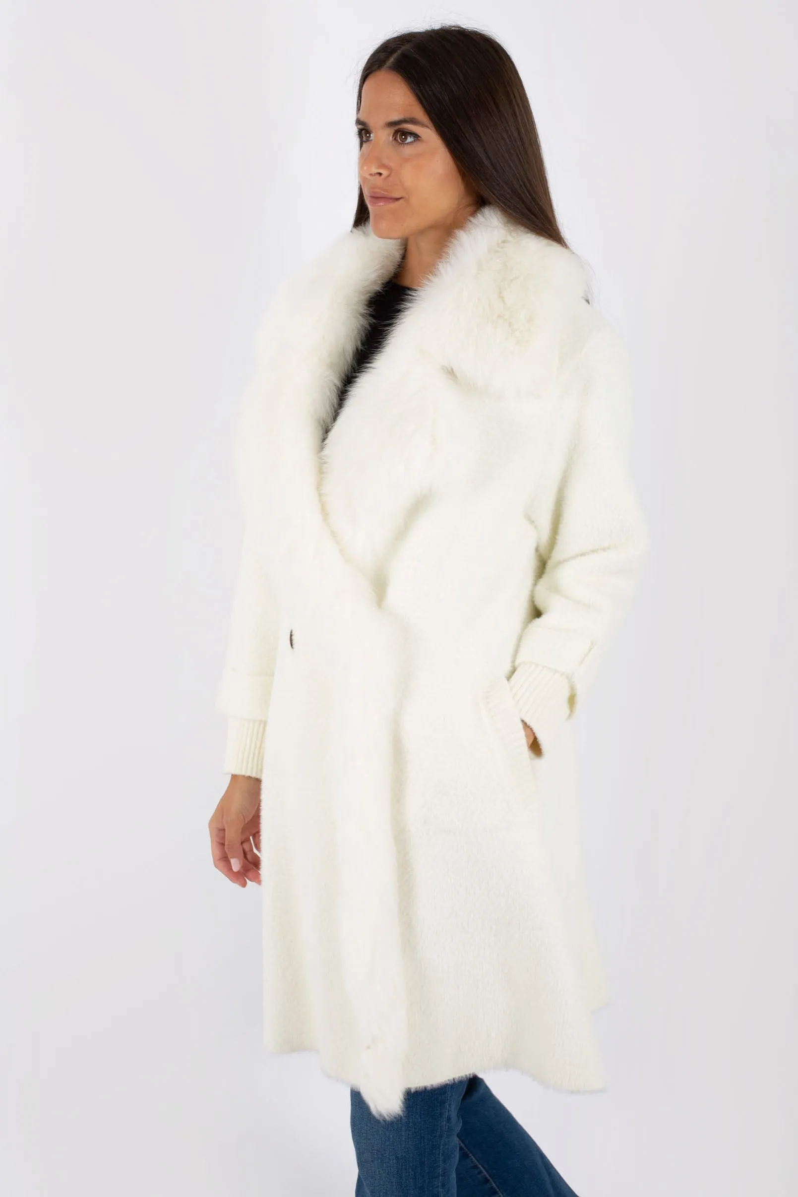 Regina Cappotto-cardigan Bianco Donna