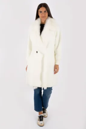 Regina Cappotto-cardigan Bianco Donna