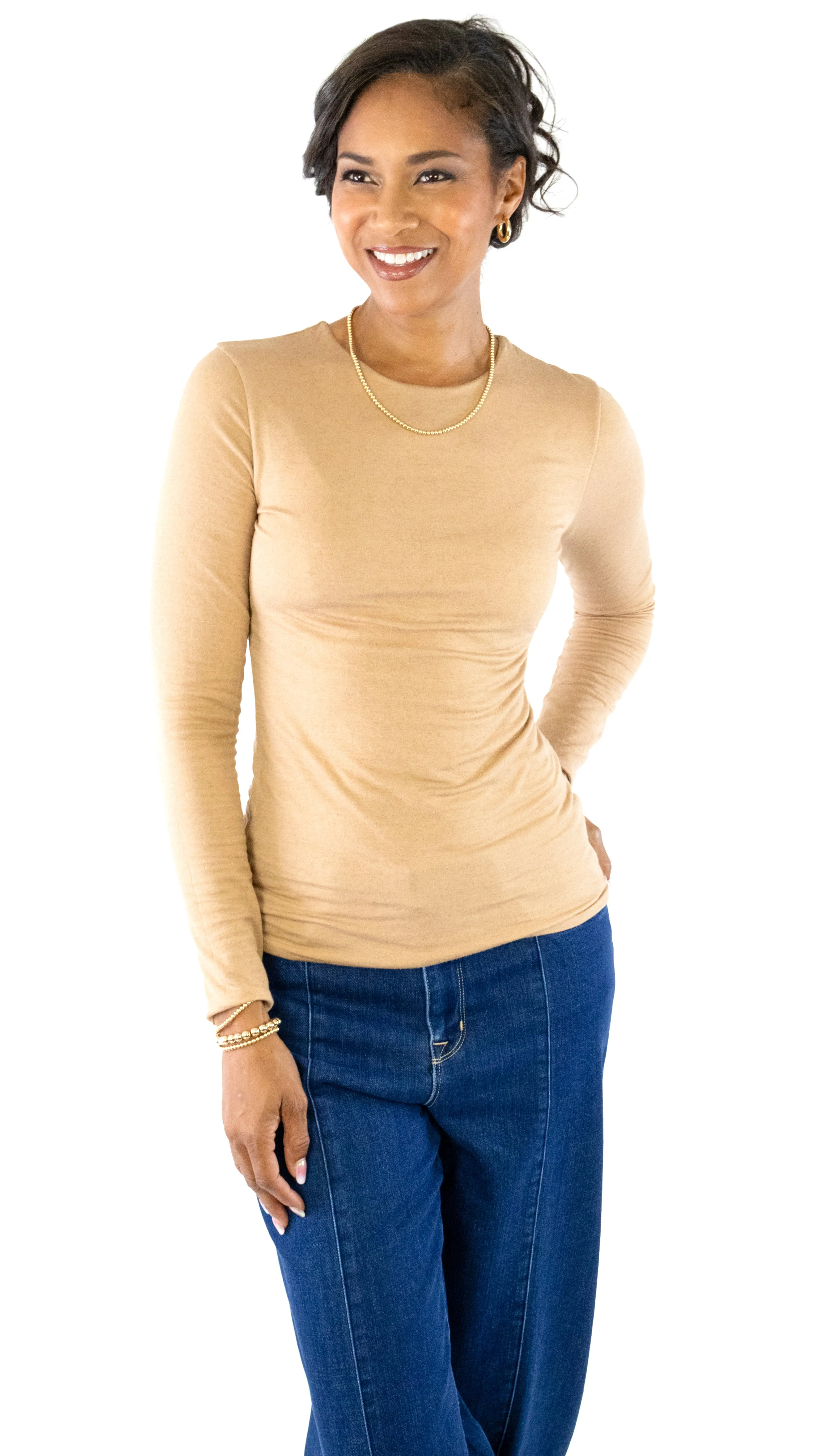 Reversible T-Shirt - Ivory / Camel